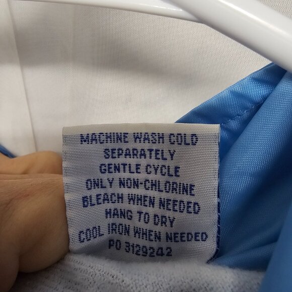 Blair Windbreaker Blue Floral Embroidered Zip Casual M - Picture 9 of 11